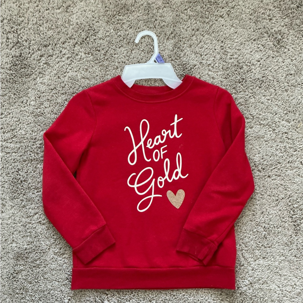 Heart of Gold Kids Red Sweatshirt Size 8